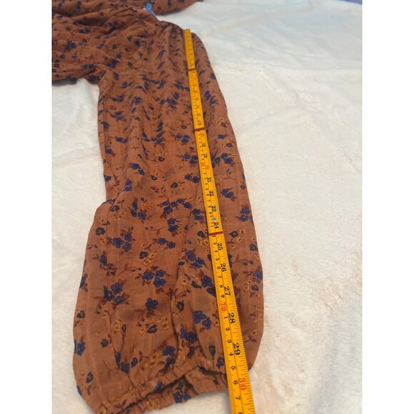 Draper James RSVP Smocked Waist Midi Dress - Size 2X (20) - Rust Floral Print‎ - Picture 9 of 12